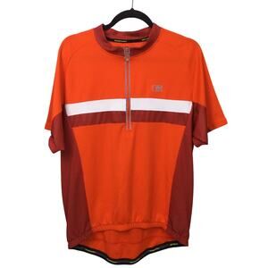 Nishiki Sportswear Crewneck 1/4 Zip Short Sleeve Bikers Cycling Jersey Shirt L
